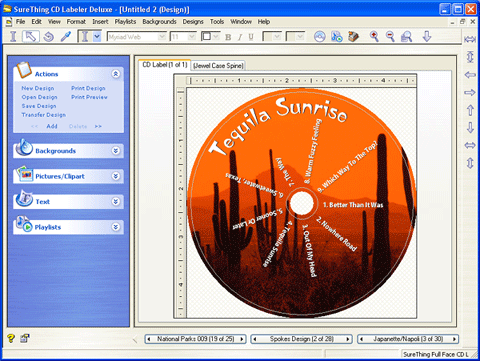 Screenshot of SureThing CD Labeler